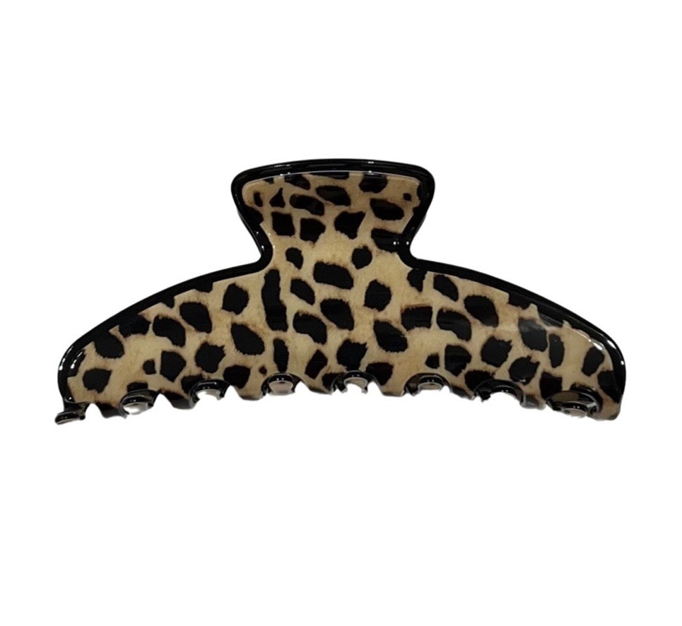 WS - Acetate Oversized Claw - Leopard black trim 757953172093