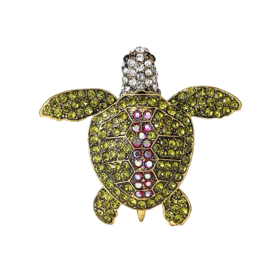 Brooch - Swimming Turtle