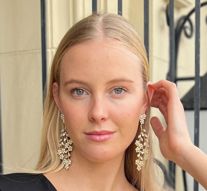 Garnier Earrings - Gold & Crystal
