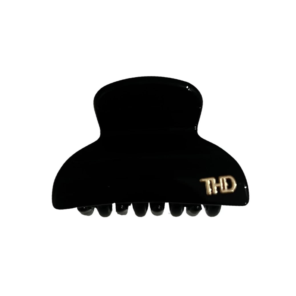 WS - Acetate Small Hair Claw & Crystals –  Black