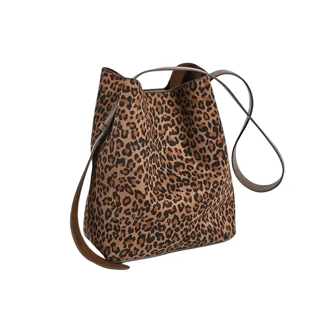 WS Gigi Vegan Suede Hobo bag in leopard