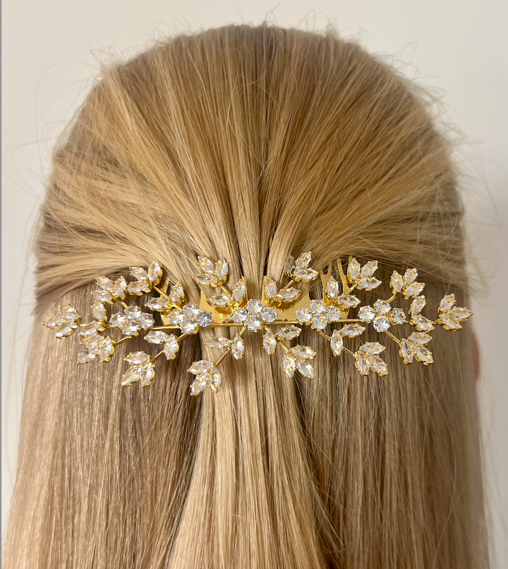 The Tiffany zircon Haircomb - gold