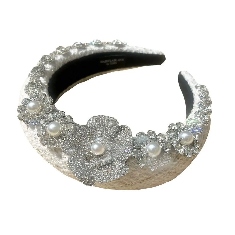 Elisha Embelished Headband- White