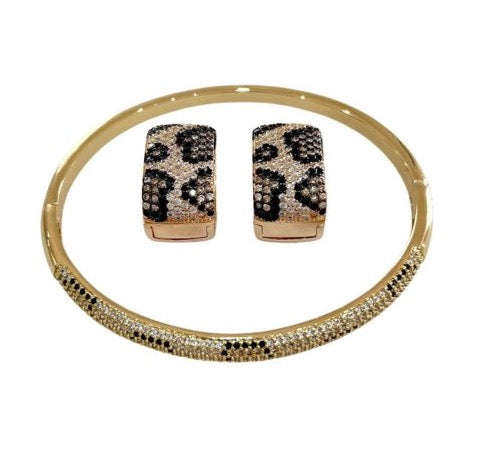 Luciana Gold Animal Pave Clasp bracelet