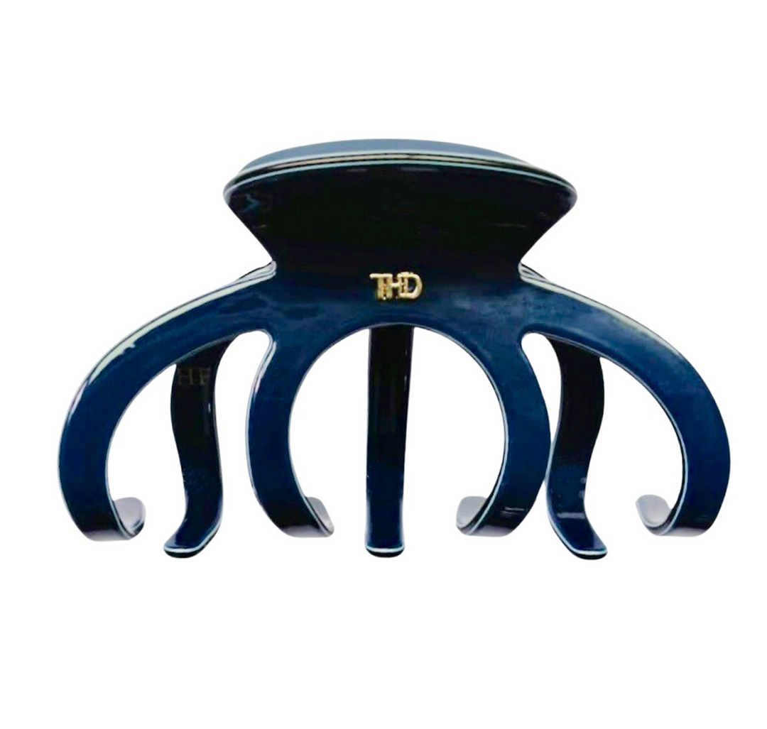 Octopus Acetate Hair Claw in Deep Navy
