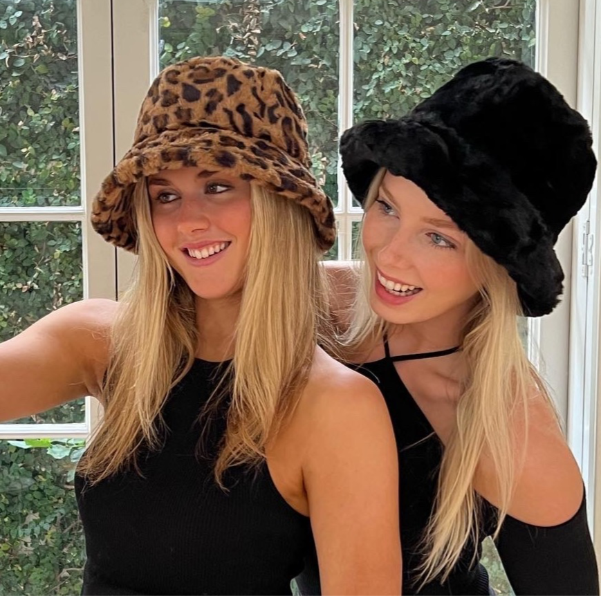 WS Hat -Faux Fur Bucket - Leopard 757953170099
