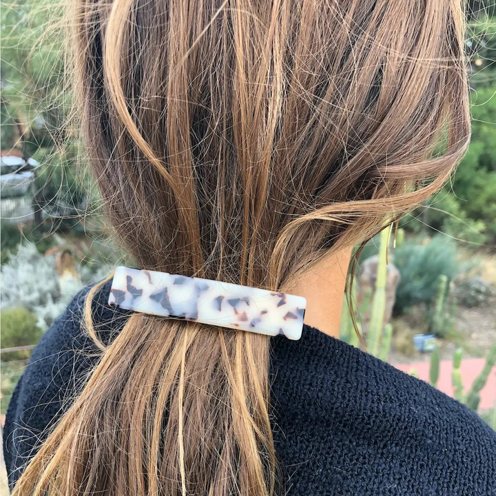 WS Acetate Barette Tortoise - Light Tortoise - Image 1