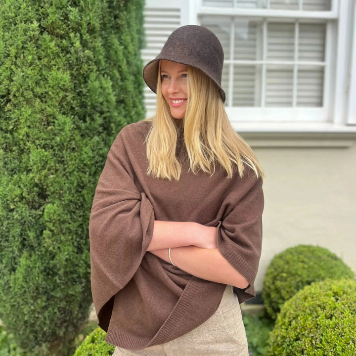Ws Boston Wool Cloche Hat- Chocolate Tania Hird Designs