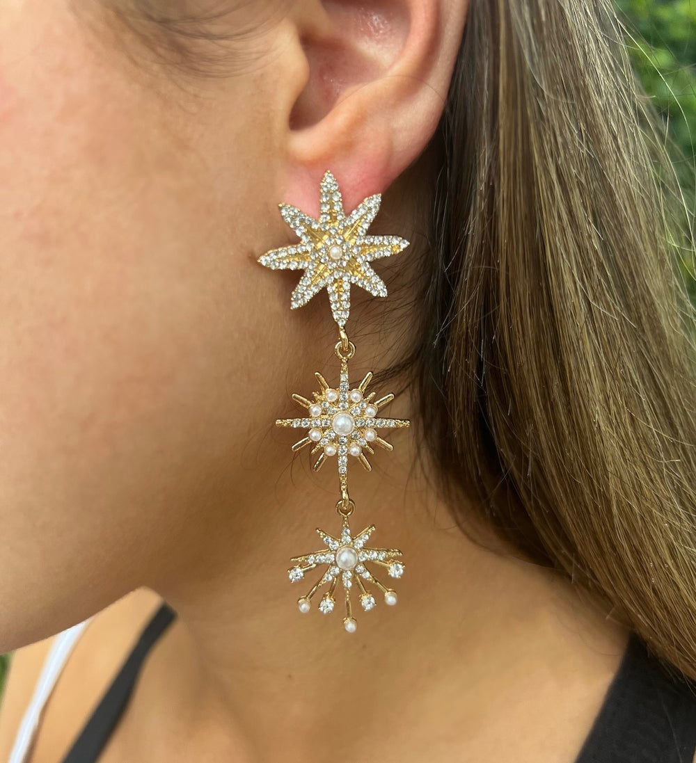 WS Gold Fireworks Earrings