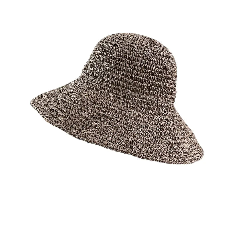 Woven Foldable Sunhat in Temperment Grey