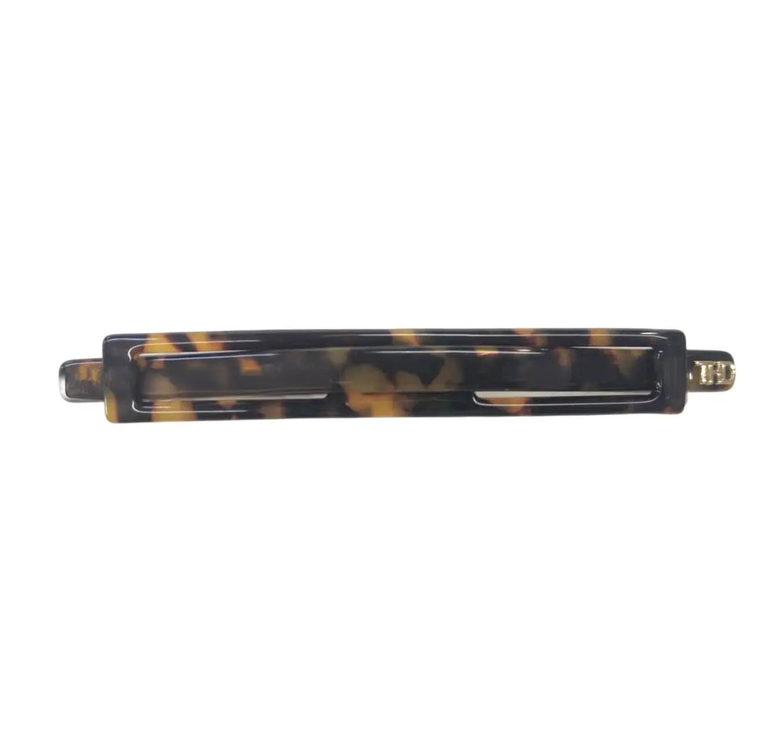 Linear Acetate Barrette -  Gaia Tortoise
