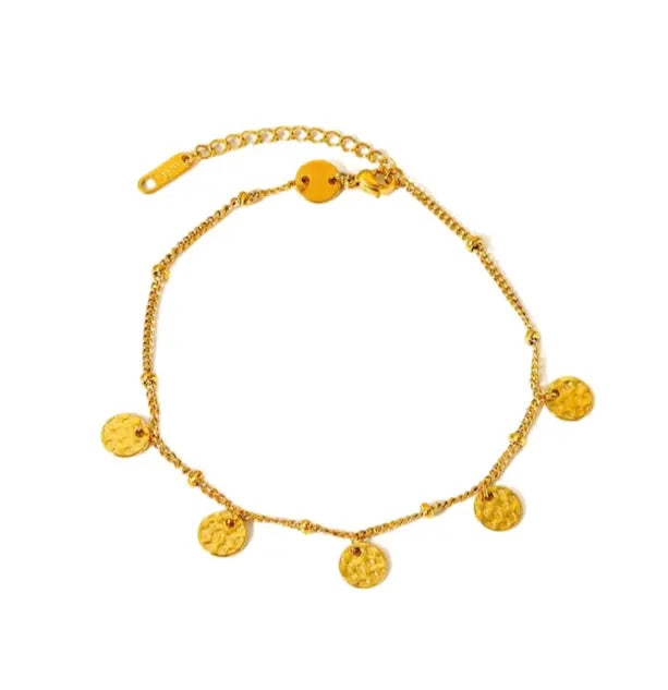 Mia Disk Bracelet - gold