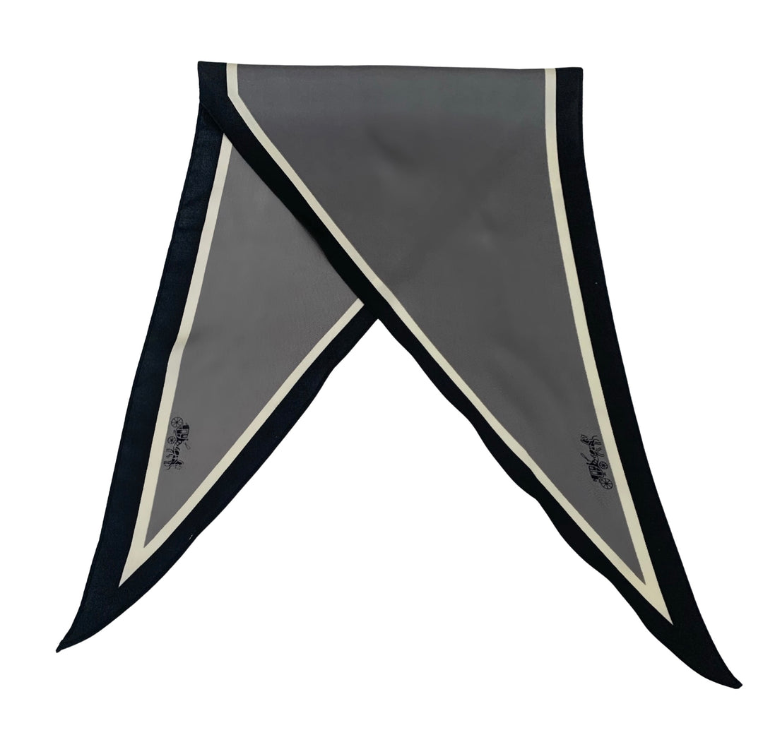 Neckscarf / Hairscarf - Grey and Black