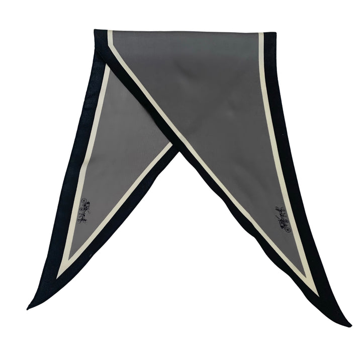 Neckscarf / Hairscarf - Grey and Black