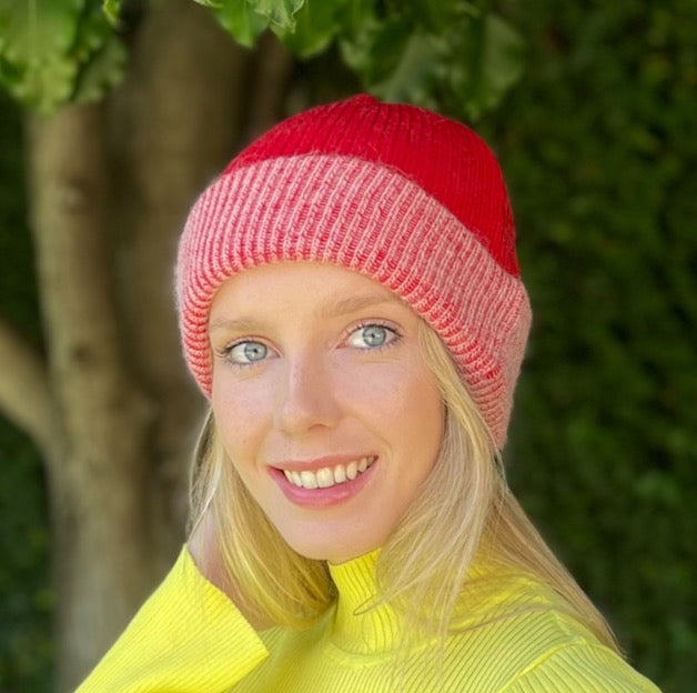 WS - Angora Blend Slouch beanie- Red 746935191528