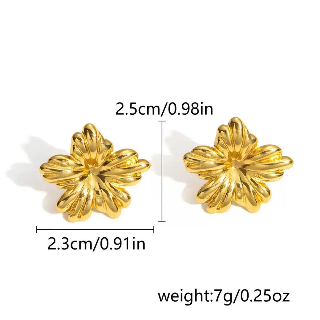 Aurelia Bloom  Gold Flower Earrings