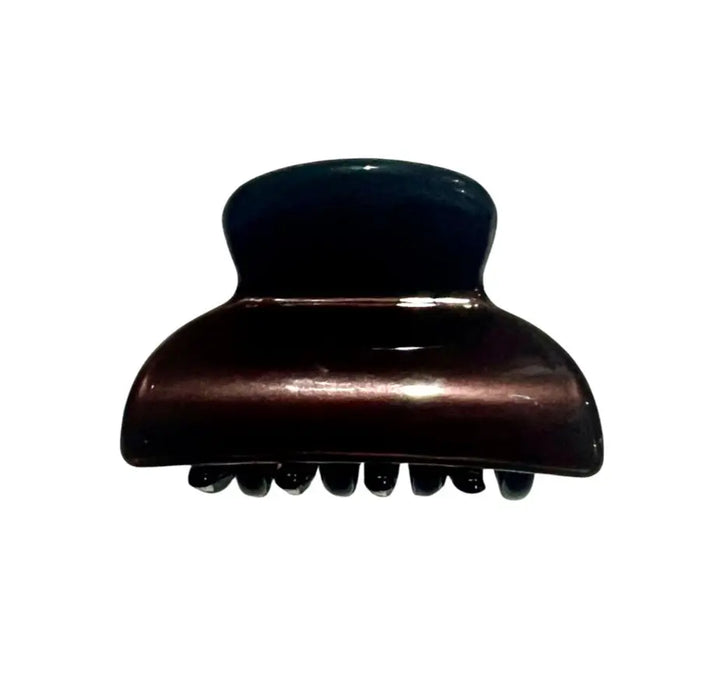 Acetate Small Hair Claw & Crystals –  Brown