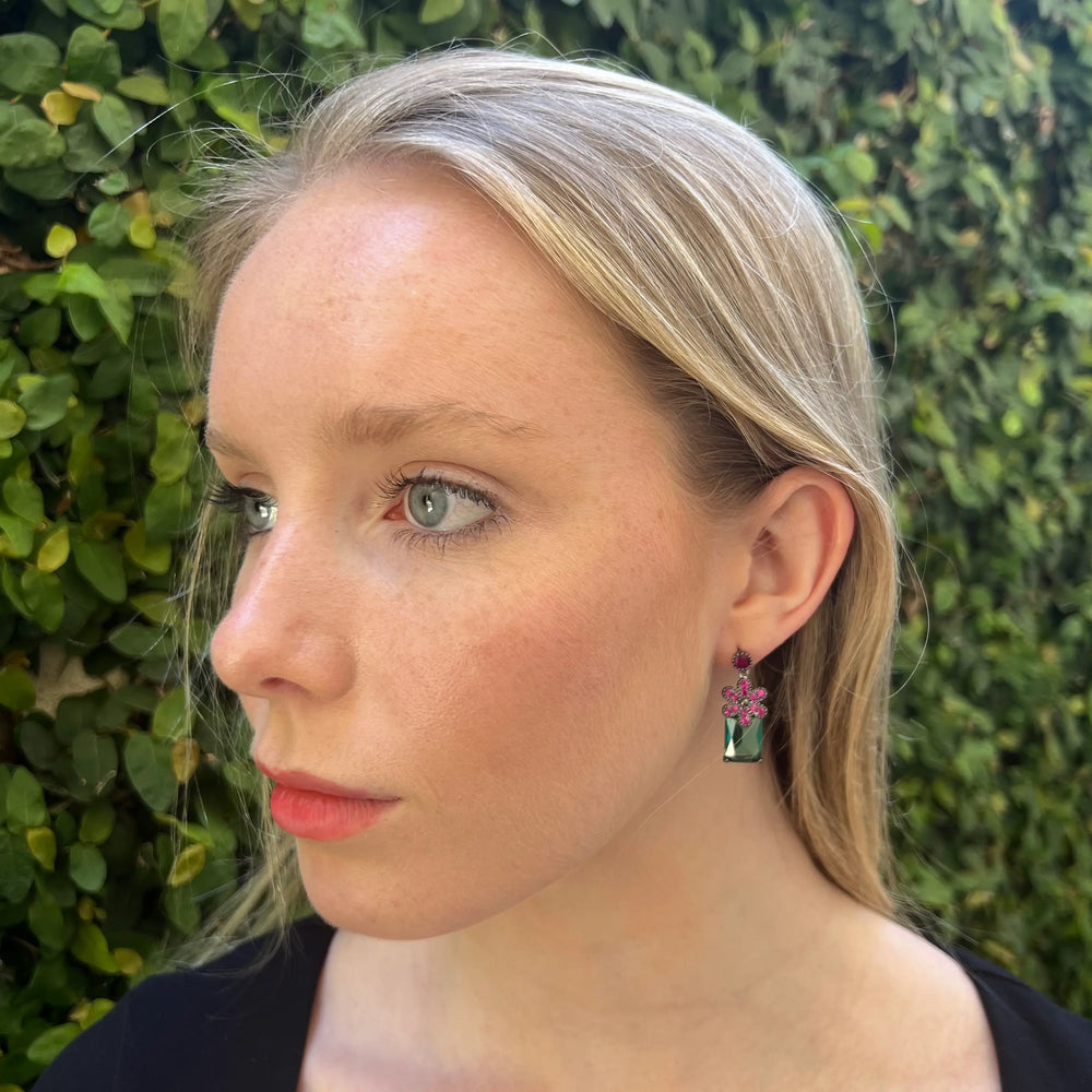 WS Valentina Earrings - Green - Image 1