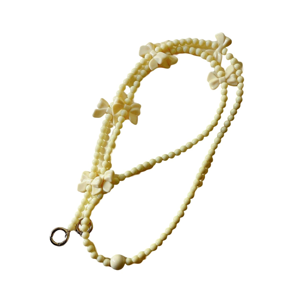 WS  Bow Cross Body Phone Strap - Off white
