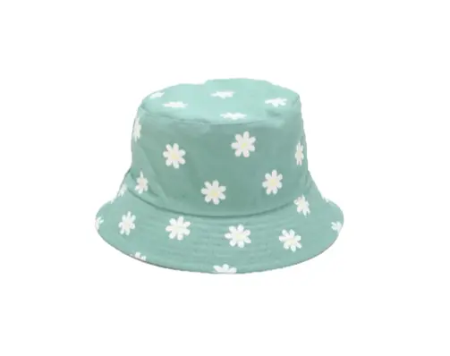 WS Bucket Hat - reversible- Green daisy/Green 7+ 746935882877