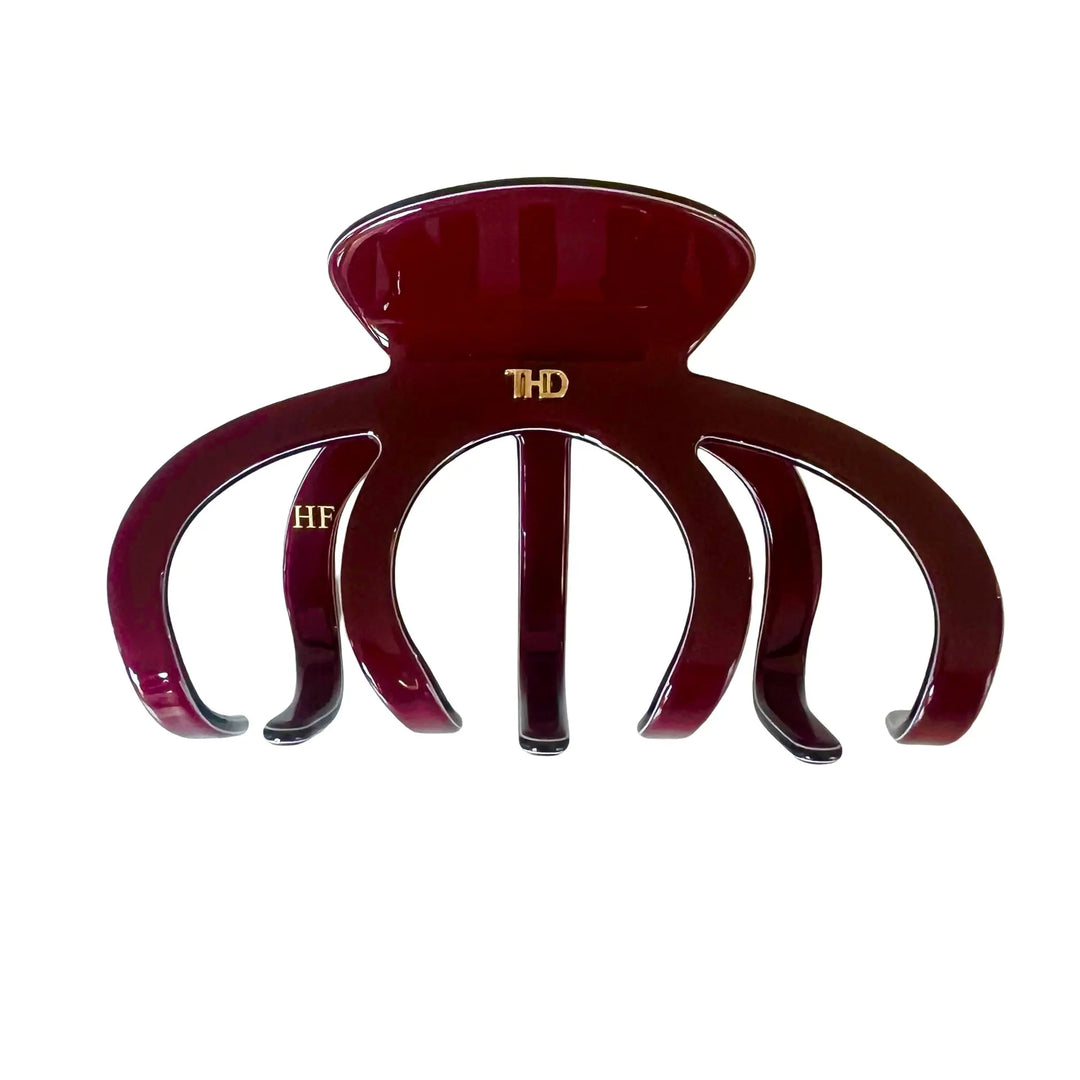 WS Octopus Acetate Hair Claw in Wine Red