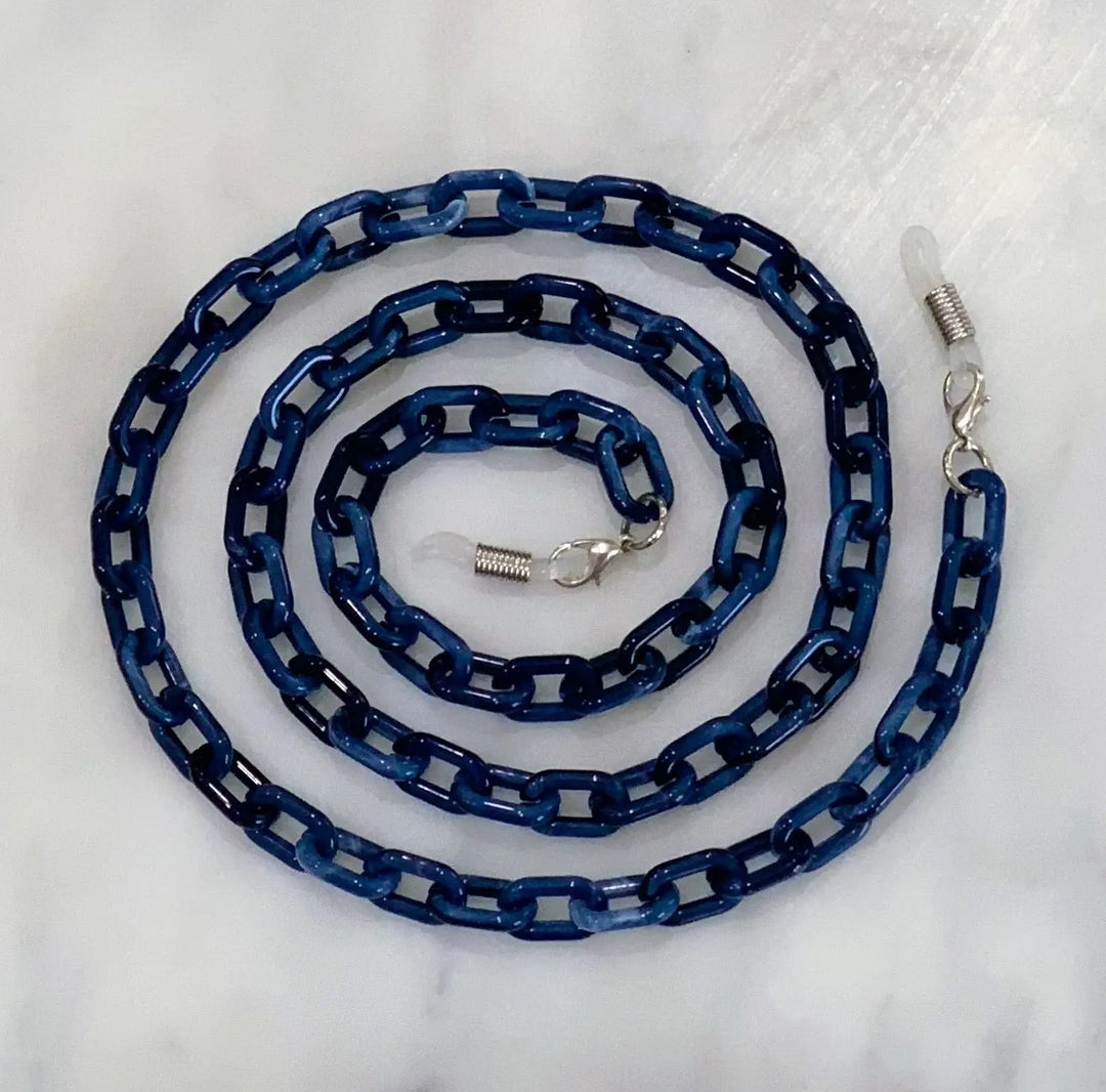 Glasses / Sunglass Chain - Blue & SIlver