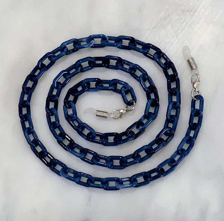 Glasses / Sunglass Chain - Blue & SIlver