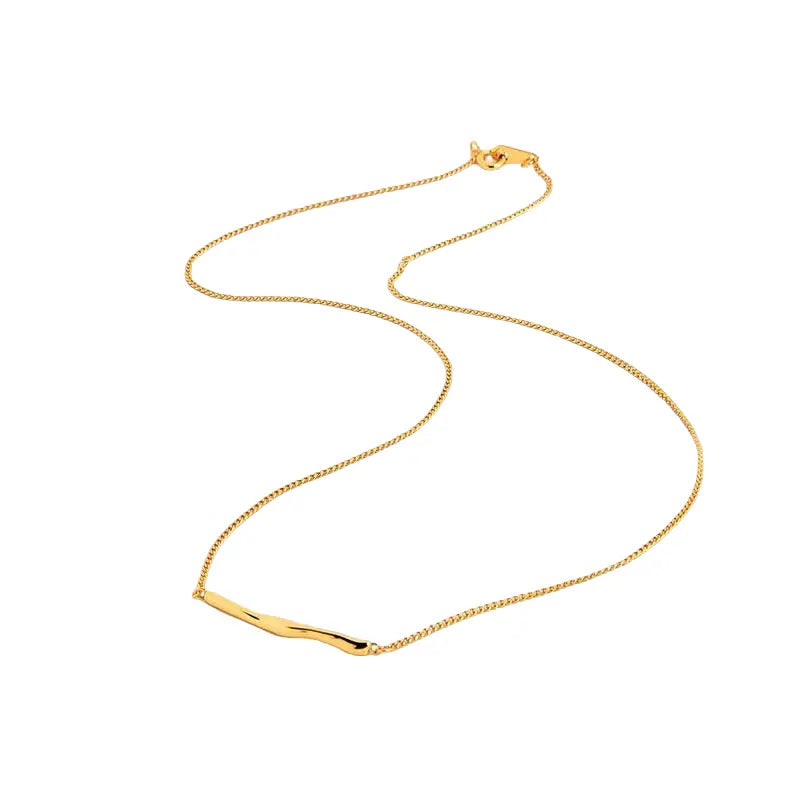Bar Necklace in 18k plated Sterling Silver