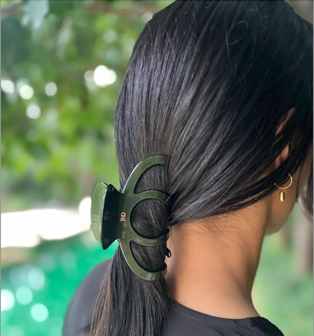 WS Octopus Acetate Hair Claw in Bistro Green