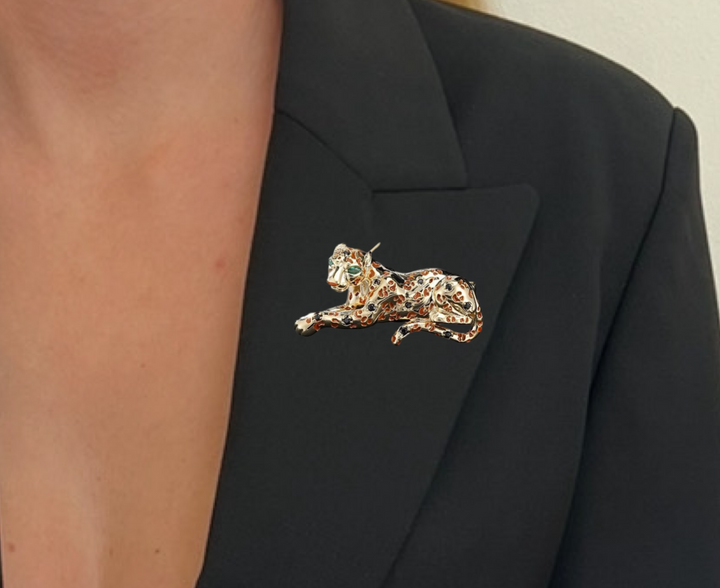 Brooch - Gold Jaguar