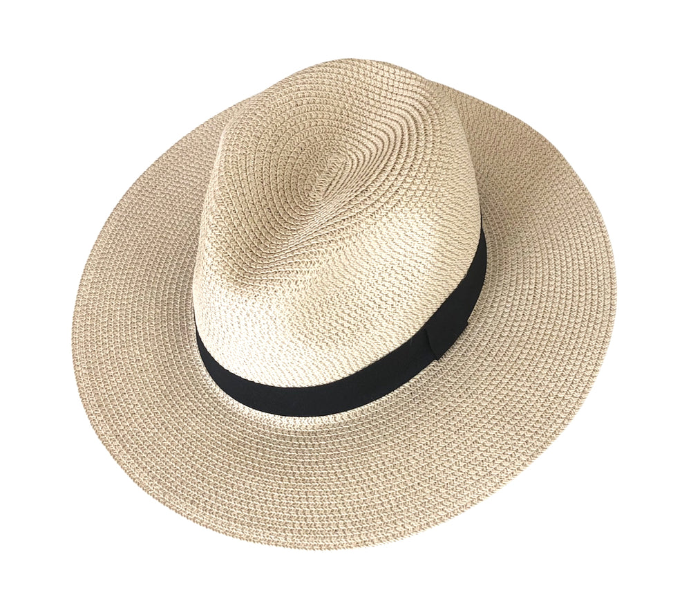 Panama Foldable Hat Unisex Medium  Natural