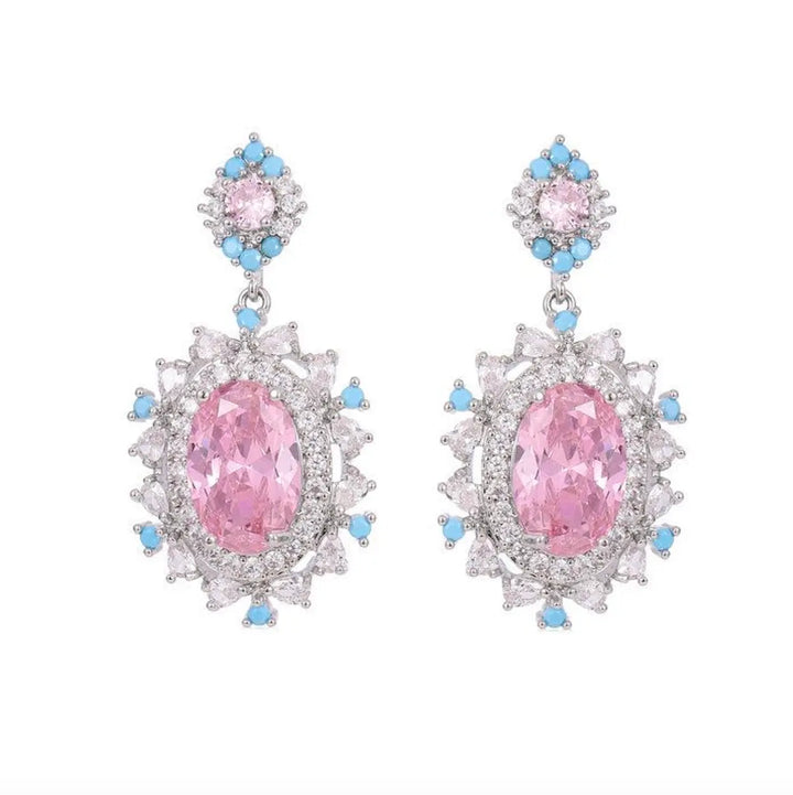 WS Verdell Earrings - Pink & Diamond - Hero