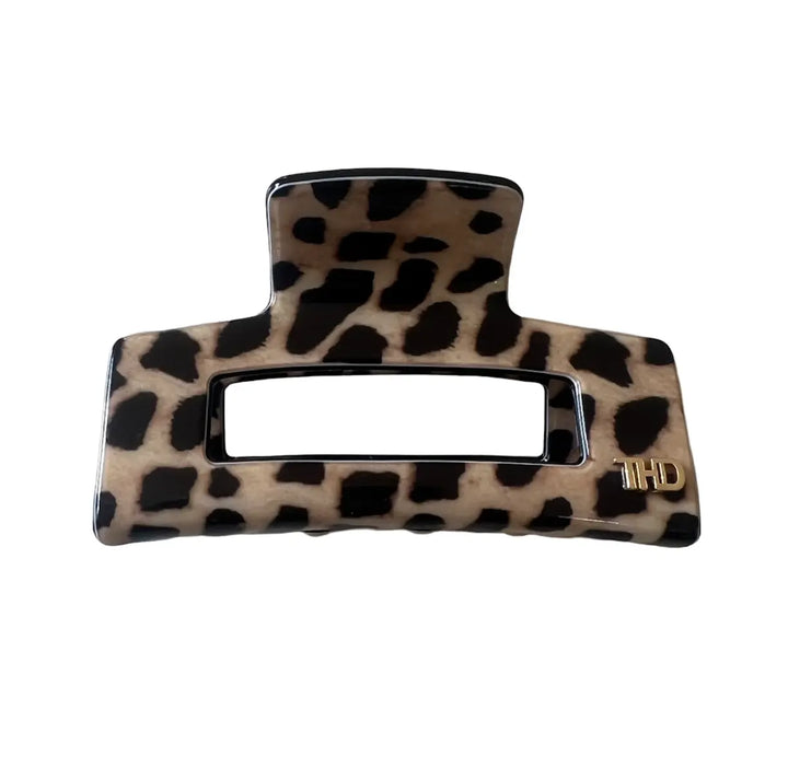 WS Medium Acetate Rectangular Hair Claw - Leopard