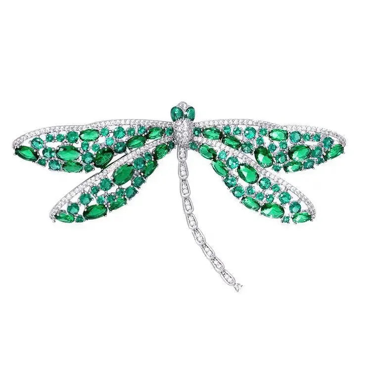 WS Emerald Dragonfly brooch