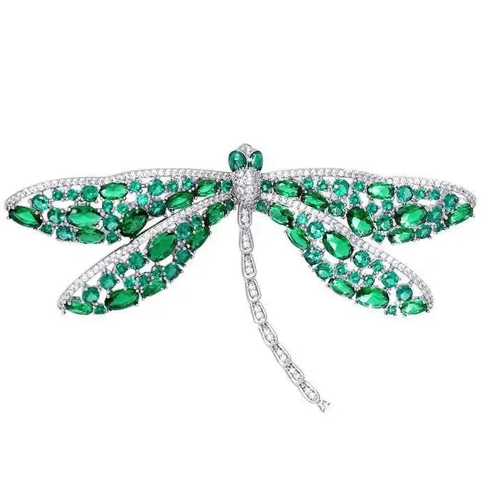 Brooch - Emerald Dragonfly brooch Tania Hird Designs