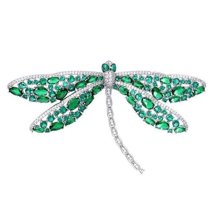Brooch - Emerald Dragonfly brooch