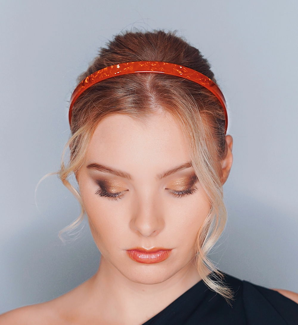 WS - Acetate Headband - Orange Pearl 7278238947378