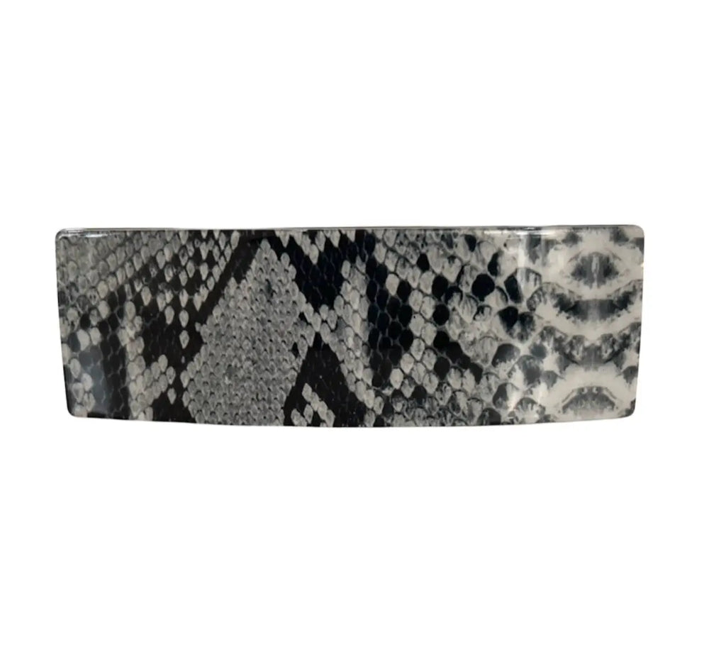 WS Oversized Aceate Barette Snake - Snake Grey - Hero