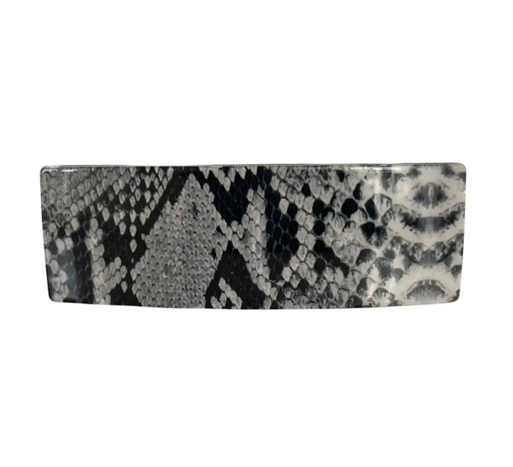 WS Oversized Aceate Barette Snake - Snake Grey - Hero