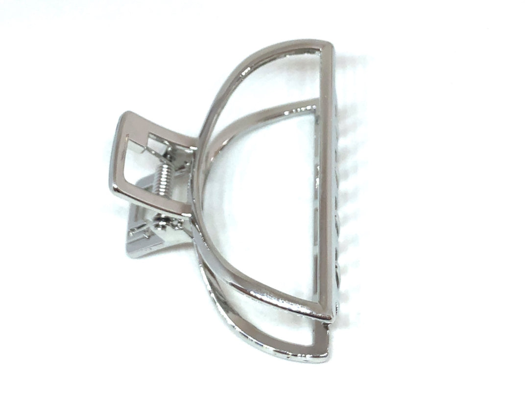 WS - Large Hair Claw Clip Open Shape in Silver 787099021078