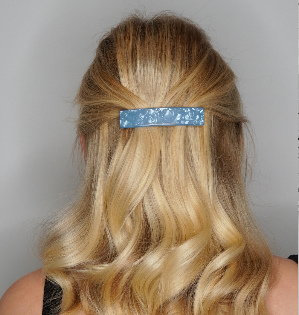 WS - Acetate Barrette - Blue Pearl 728238947293