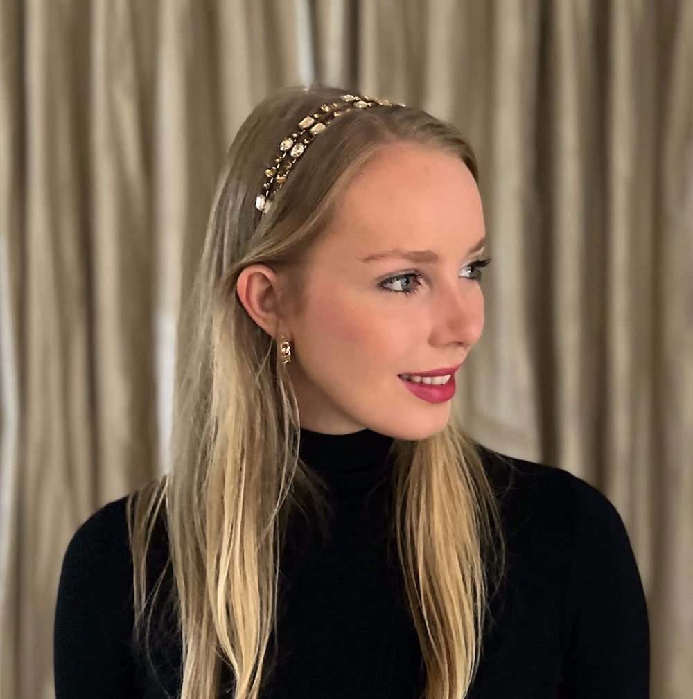 WS Headband Bling - Champagne Gems