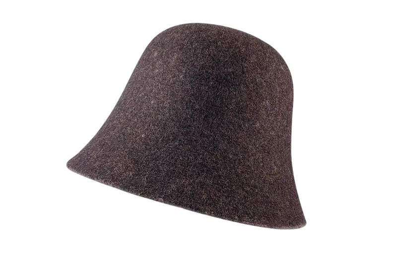 Boston Wool Cloche Hat- Chocolate
