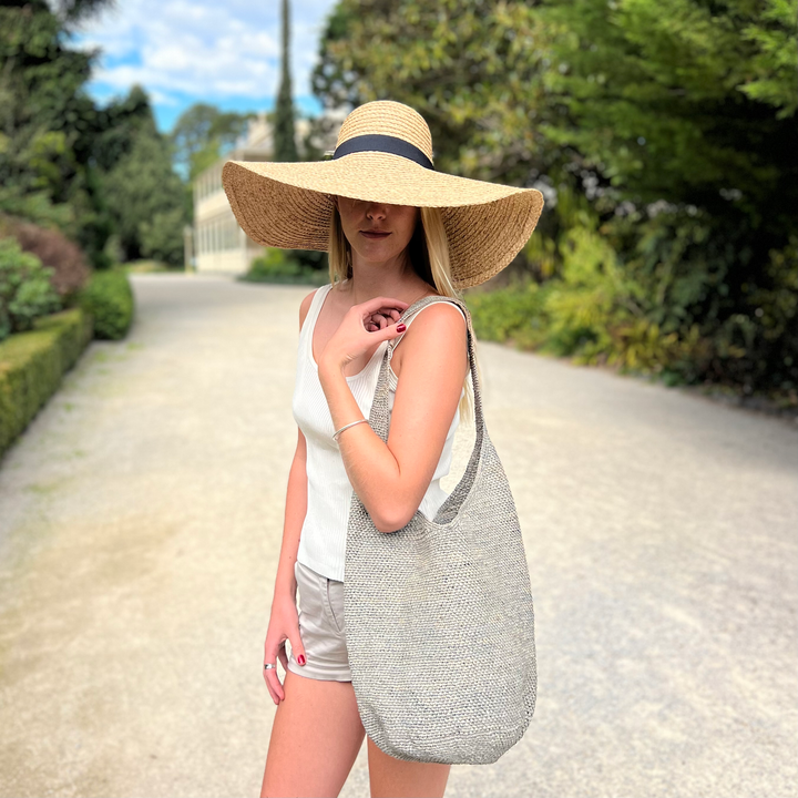 100% Madagascan Raffia UltraWide Brim Kentucky Hat - Natural