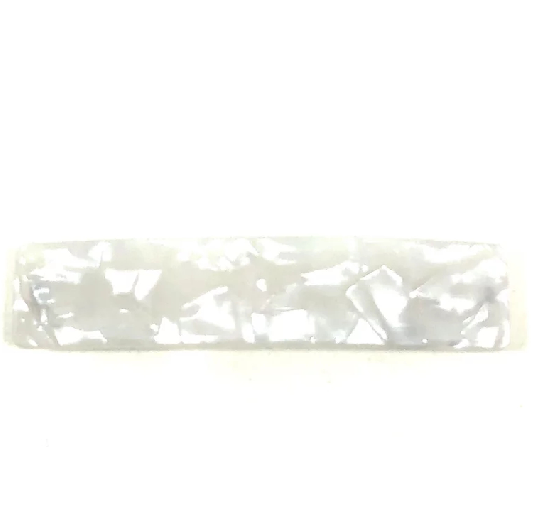 Acetate Barrette - White Pearl