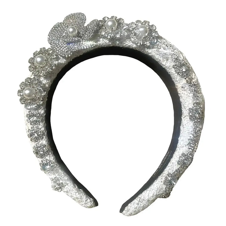Elisha Embelished Headband- White