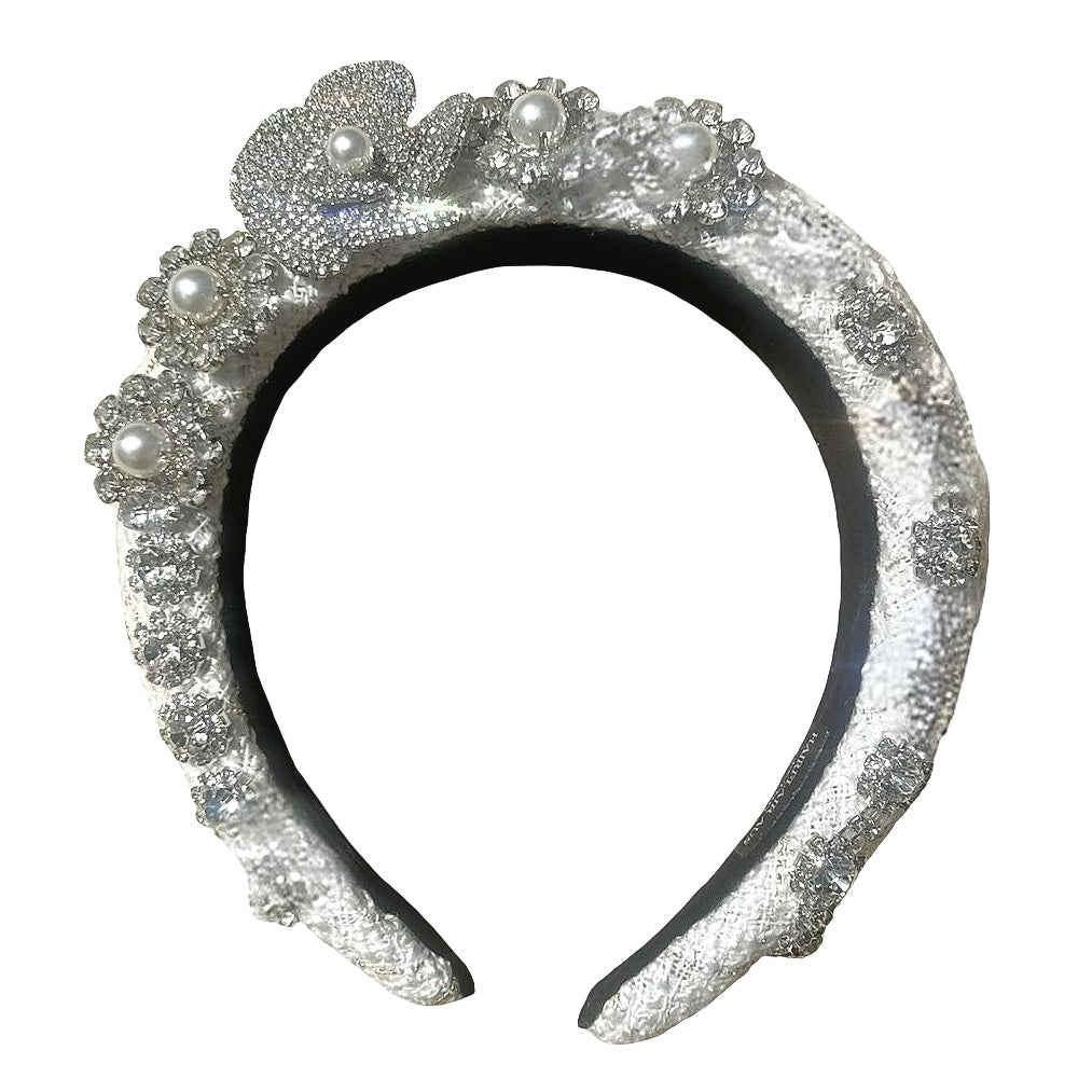 Elisha Embelished Headband- White