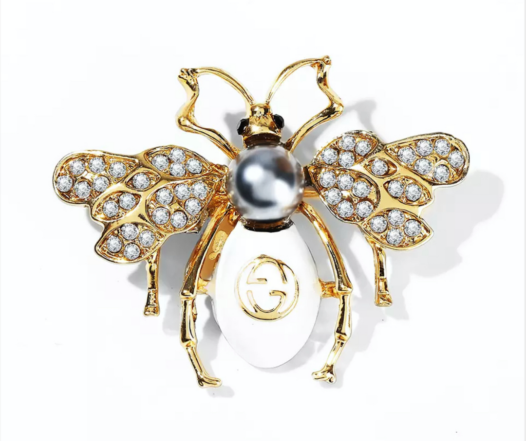 Brooch French Black Pearl Bee