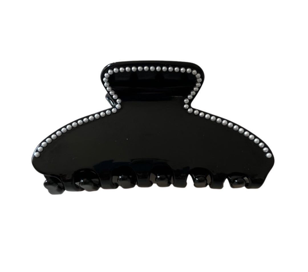 WS Hairclaw - Oversized Acetate continuous pearls - Black