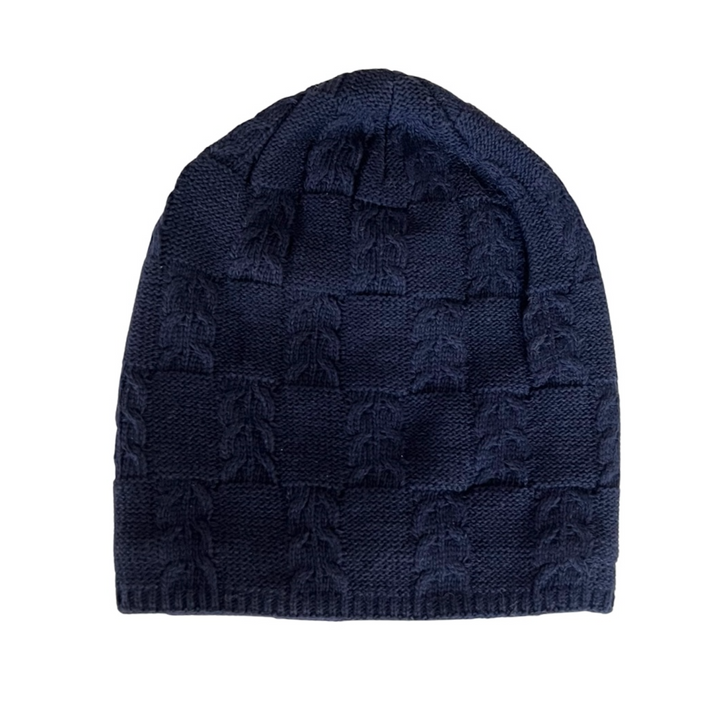 Mens Woolblend Beanie slouch - Navy